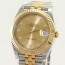 Rolex Datejust 41 Ref 126333 Steel 18KYG Champagne Diamond Dial